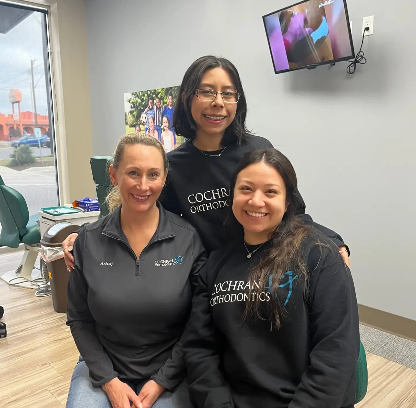 Three Cochran Orthodontics team members at the SE Military Dr office